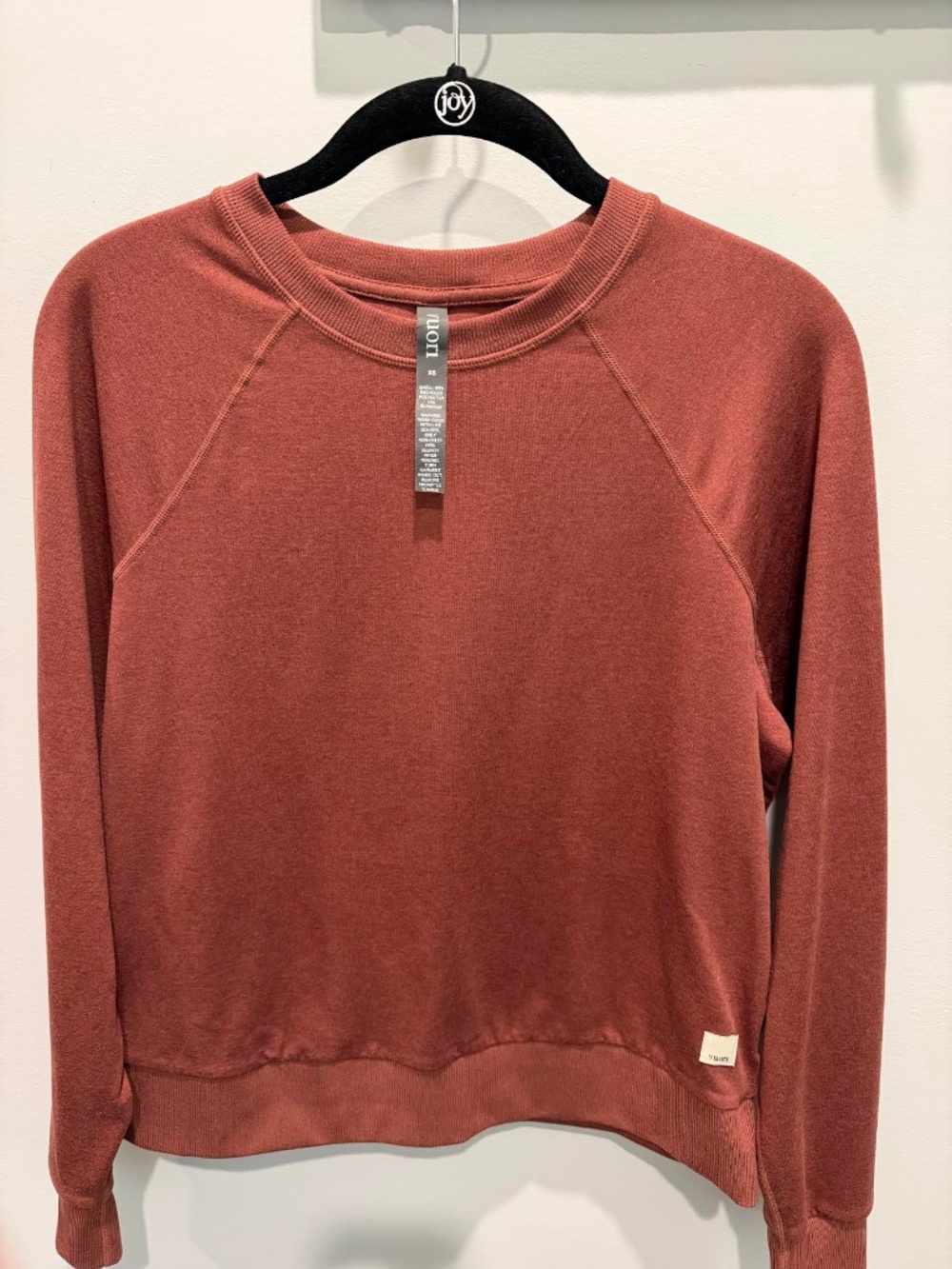 Women's Vuori Daydream Crew Top, Rust, size XS